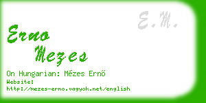 erno mezes business card